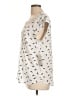 Daniel Rainn 100% Polyester Ivory Short Sleeve Blouse Size L - photo 5