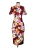 ASOS Print Burgundy Cocktail Dress Size 4 - photo 1