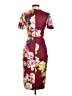 ASOS Print Burgundy Cocktail Dress Size 4 - photo 2