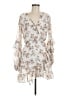 AaKaa 100% Polyester Floral Ivory Cocktail Dress Size M - photo 1