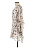 AaKaa 100% Polyester Floral Ivory Cocktail Dress Size M - photo 5