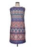 AB Studio Print Blue Casual Dress Size 14 - photo 1