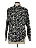 Avon 100% Polyester Floral Black Long Sleeve Blouse Size 16 - photo 1