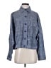 Max Studio Tweed Blue Long Sleeve Button-Down Shirt Size S - photo 1