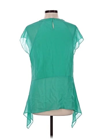 BCBGMAXAZRIA Short Sleeve Silk Top (view 2)