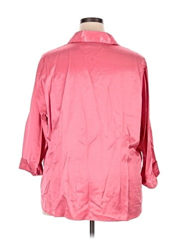 Fashion Bug 3/4 Sleeve Button-Down Shirt (view 2)