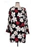 CeCe 100% Polyester Floral Black Casual Dress Size 14 - photo 1