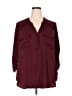 Torrid 100% Polyester Burgundy 3/4 Sleeve Blouse Size 3X Plus (3) - photo 1