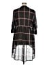 Torrid 100% Polyester Plaid Black 3/4 Sleeve Blouse Size 1X Plus (1) - photo 2