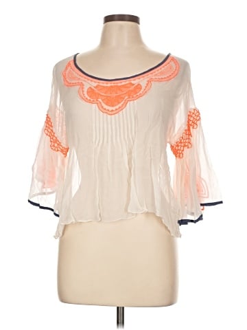 Plenty By Tracy Reese 3/4 Sleeve Silk Top (view 1)