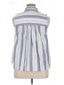 Madewell Stripes Blue Sleeveless Button-Down Shirt Size XL - photo 2