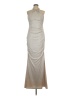 Xscape 100% Polyester Metallic Silver Cocktail Dress Size 12 - photo 1