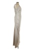 Xscape 100% Polyester Metallic Silver Cocktail Dress Size 12 - photo 4