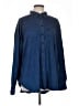 J.Crew 100% Lyocell Solid Blue Long Sleeve Button-Down Shirt Size L - photo 1