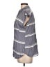 Dynamite 100% Viscose Gray Short Sleeve Blouse Size L - photo 5