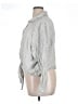 H&M 100% Linen Stripes Silver Long Sleeve Blouse Size XL - photo 5