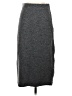 MNG Solid Gray Casual Skirt Size S - photo 2