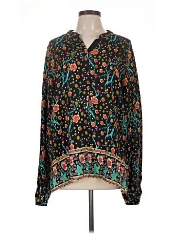 Tolani Long Sleeve Silk Top (view 1)