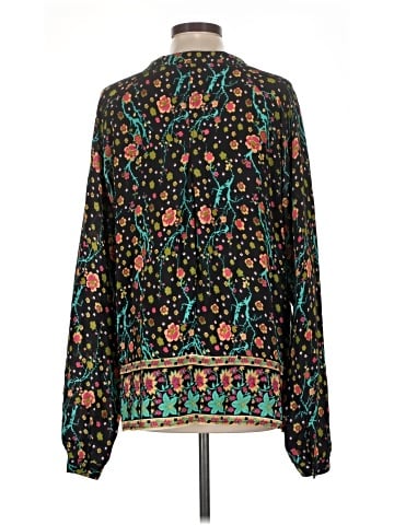 Tolani Long Sleeve Silk Top (view 2)