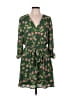 DR2 100% Polyester Floral Green Casual Dress Size L - photo 1