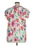 Rose + Olive 100% Polyester White Short Sleeve Blouse Size 1X - photo 2