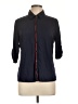 J. McLaughlin Color Block Black 3/4 Sleeve Button-Down Shirt Size L - photo 1
