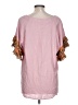 Umgee Pink Short Sleeve Blouse Size L - photo 2