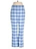 J.Crew Collection 100% Cotton Checkered-gingham Blue Casual Pants Size 4 - photo 1