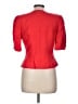 Albert Nipon 100% Linen Red Short Sleeve Top Size 8 - photo 2