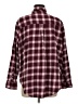 SO 100% Cotton Plaid Burgundy Long Sleeve Button-Down Shirt Size M - photo 2