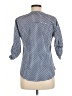 Assorted Brands Checkered-gingham Blue 3/4 Sleeve Button-Down Shirt Size M - photo 2