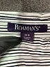 Roaman's Stripes Silver 3/4 Sleeve Button-Down Shirt Size 30 - photo 7