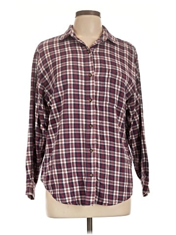 Basic Editions Long Sleeve Button-Down Shirt (view 1)