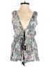 Red Carter 100% Rayon Paisley Blue Romper Size XS - photo 1