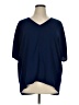 Worthington 100% Polyester Blue Short Sleeve Blouse Size XL - photo 1
