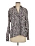 Express 100% Polyester Tweed Purple Long Sleeve Blouse Size S - photo 1