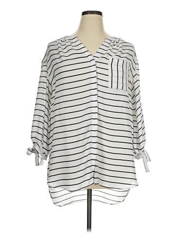 a.n.a. A New Approach 3/4 Sleeve Blouse (view 1)