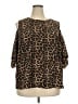 MICHAEL Michael Kors 100% Polyester Brown 3/4 Sleeve Blouse Size 2X - photo 1