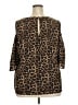 MICHAEL Michael Kors 100% Polyester Brown 3/4 Sleeve Blouse Size 2X - photo 2