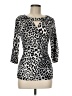 Cache Silver 3/4 Sleeve Top Size M - photo 1