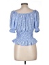 Sienna Sky 100% Polyester Blue 3/4 Sleeve Blouse Size L - photo 2