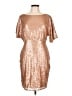 Francesca's 100% Polyester Metallic Gold Cocktail Dress Size L - photo 1
