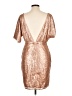 Francesca's 100% Polyester Metallic Gold Cocktail Dress Size L - photo 2