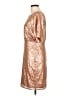 Francesca's 100% Polyester Metallic Gold Cocktail Dress Size L - photo 5