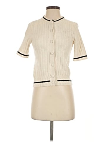 Madewell Short Puff-Sleeve Cardigan (view 1)