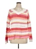 Talbots Outlet 100% Cotton Stripes Pink Pullover Sweater Size XL - photo 1