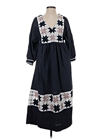 Madewell Quilted Patchwork Midi Dress (view 1)