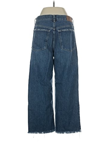 Madewell Low-Slung Baggy Crop Jeans in Croswell Wash (view 2)