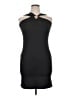 Unbranded 100% Polyester Solid Black Cocktail Dress Size XL - photo 1