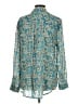 Pilcro 100% Viscose Paisley Teal Long Sleeve Blouse Size M - photo 2